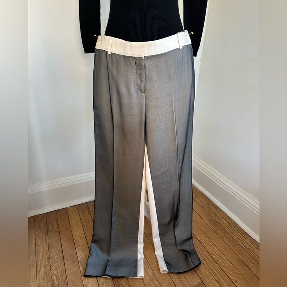 Celine Pants - Celine Black & Ivory Dress Pants size 38